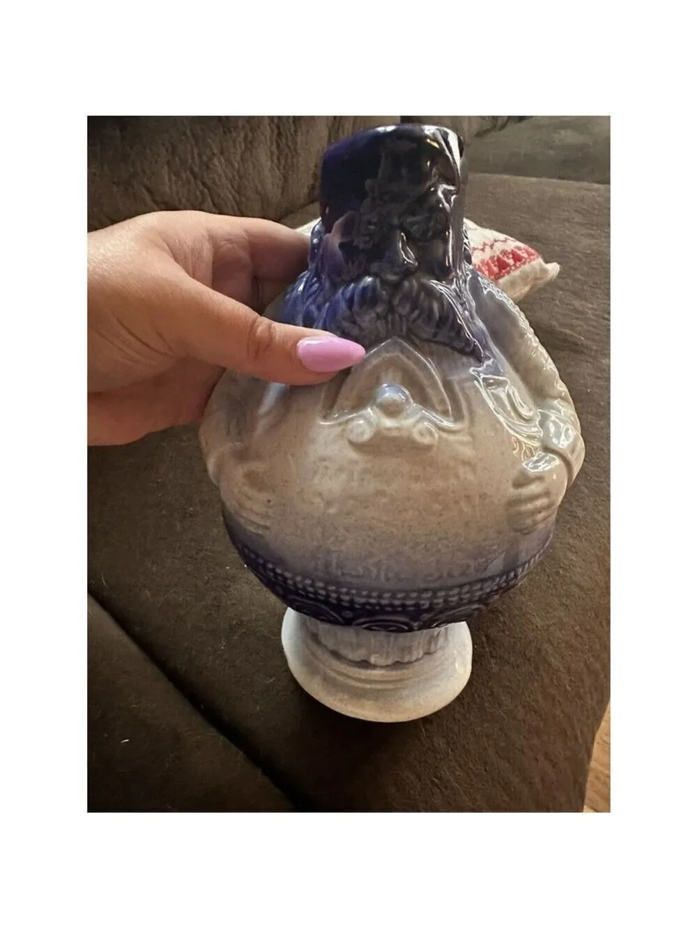 German Vintage Santa Claus Stoneware Pitcher Early 20th Century